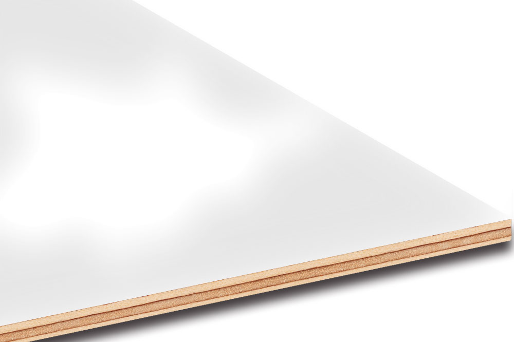 ROCPLEX Polyester Plywood is a high-quality plywood product finished with a premium white polyester coating. This coating offers increased durability, resistance to scratches, heat, and water, making it ideal for various indoor applications.