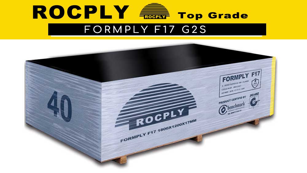film faced plywood sheet for F17 formply use with smooth concrete finish and repeat pours
