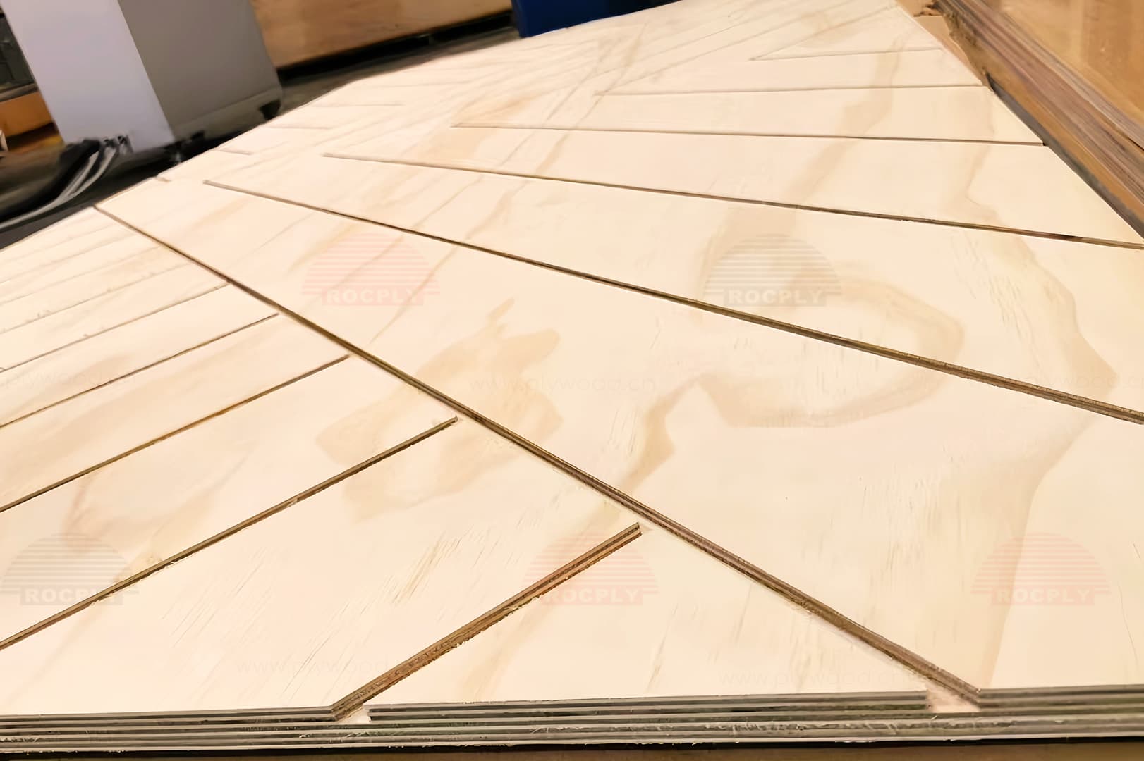 Custom Grooved Plywood Wall Panels
