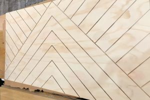 Custom Grooved Plywood Wall Panels