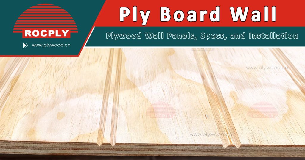Ply Board Wall, plywood wall panels being screwed to battens