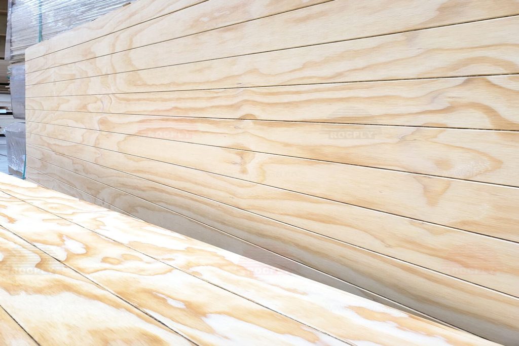 interior wall application of grooved plywood panels in commercial space v-groove plywood wall panels