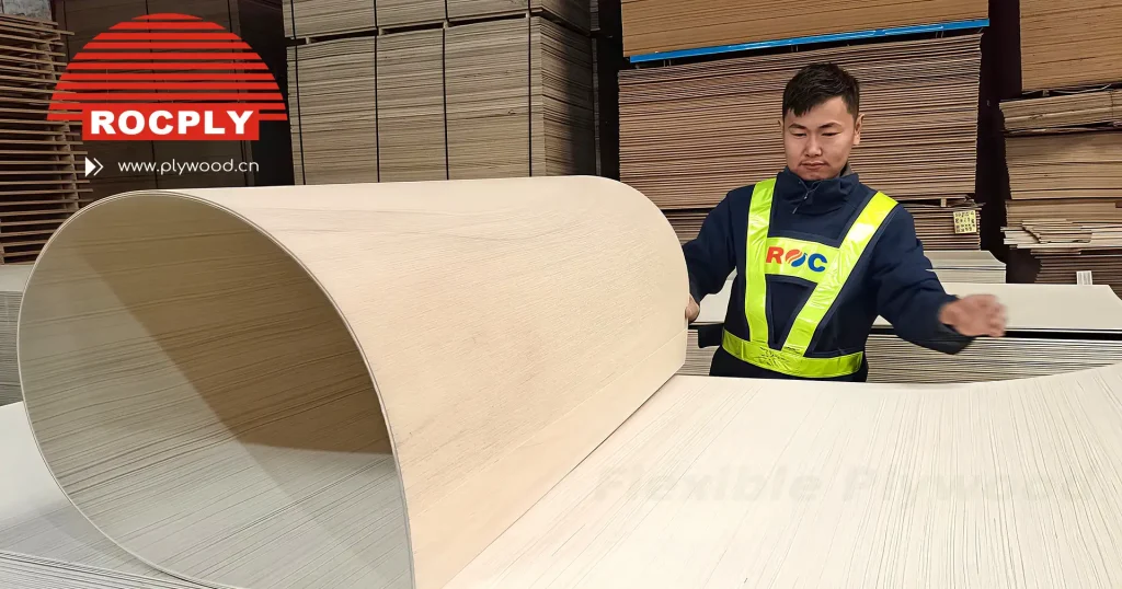 Flexible Plywood sheet for curved furniture walls and custom interior design