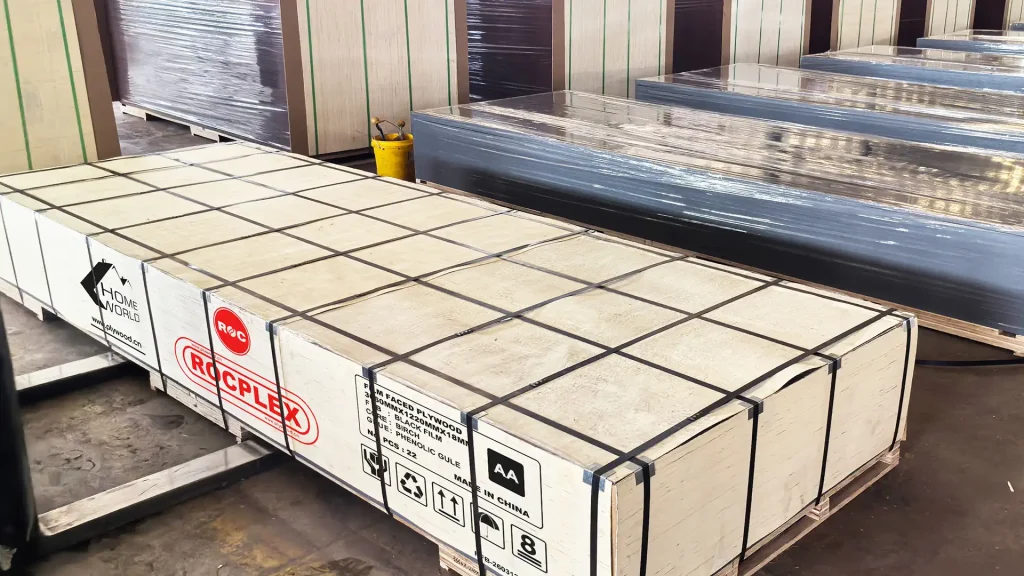 film faced shuttering plywood sheet for clean concrete finish and reuse