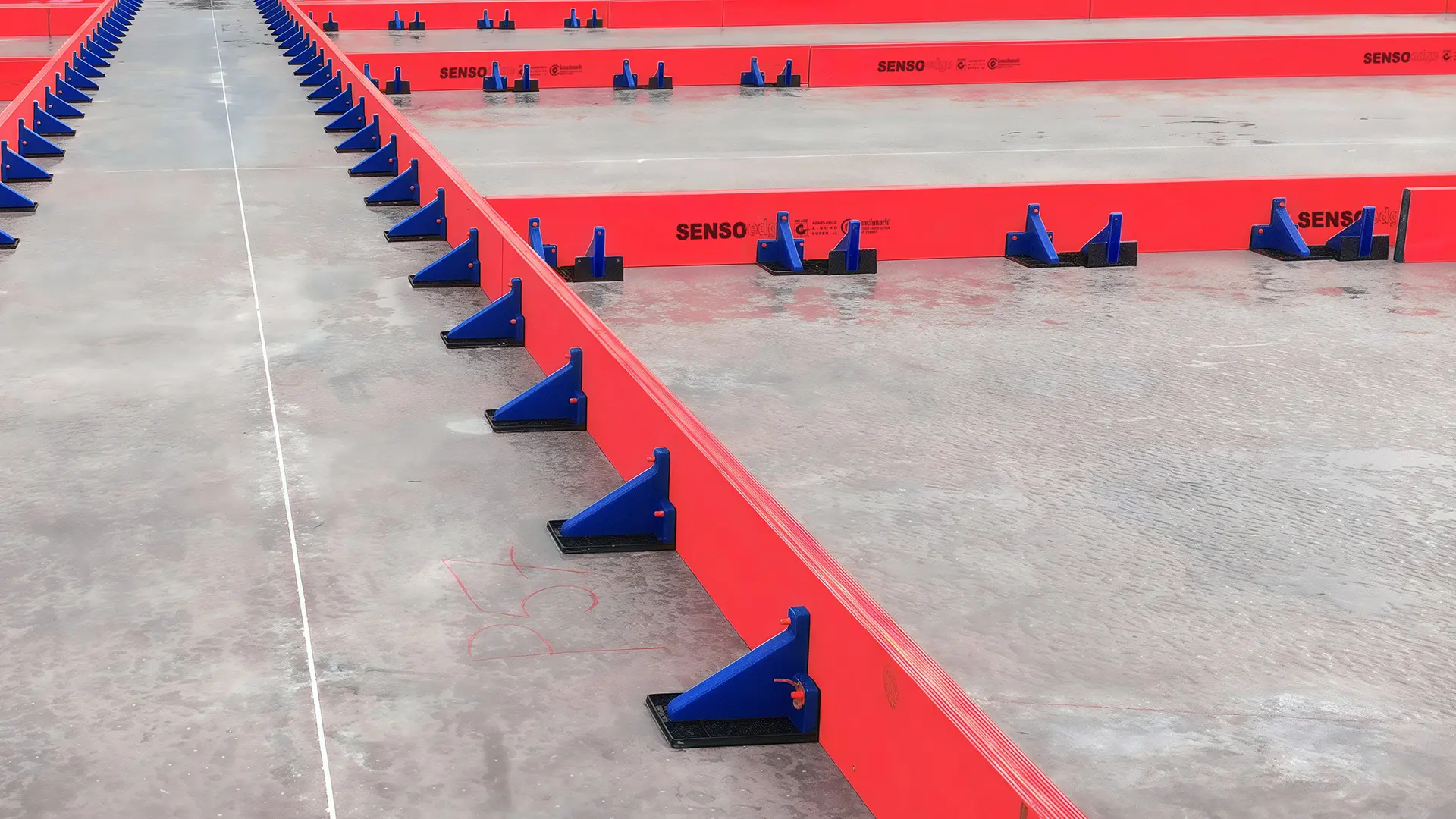 SENSO edge form for plinth beam formwork on a concrete slab