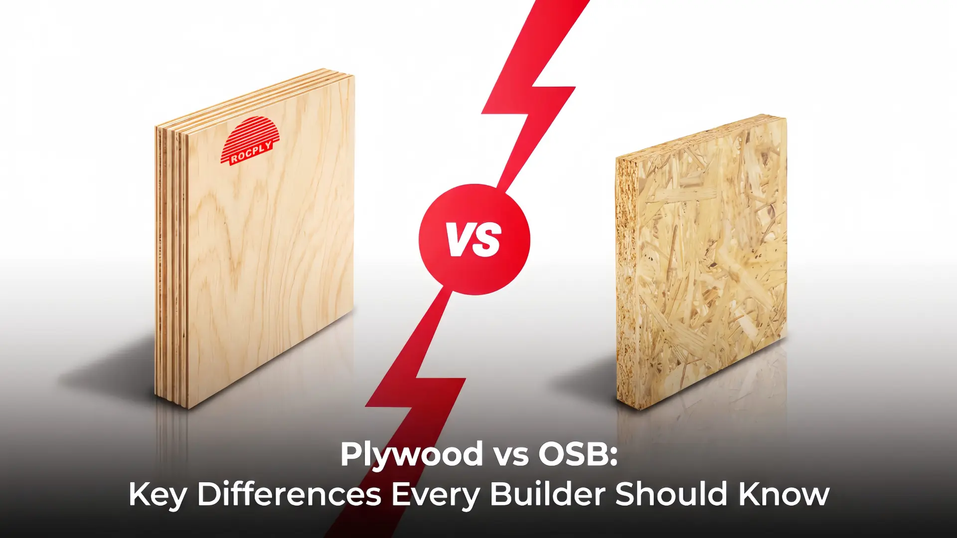 Plywood vs OSB for Walls Roofs and Floors Structural plywood and OSB panels compared across walls roofs and floors with visible veneer layers oriented strands and buyer verification points